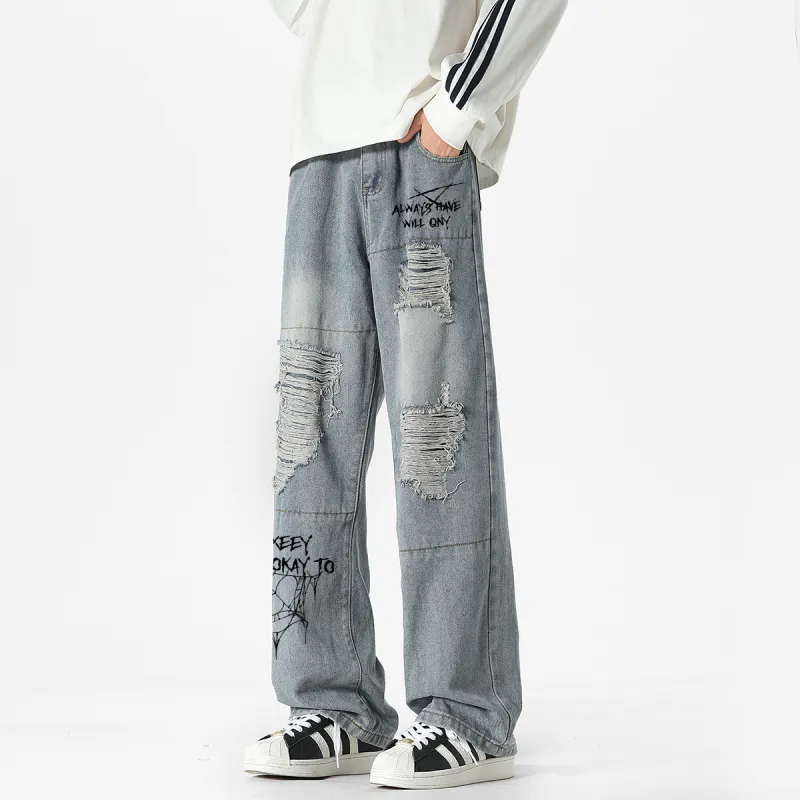 Qnxeey Jeans Unisex-10