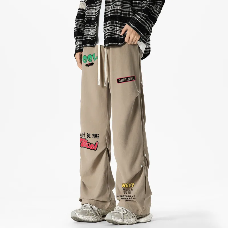 Qnxeey Casual Pants Unisex-23