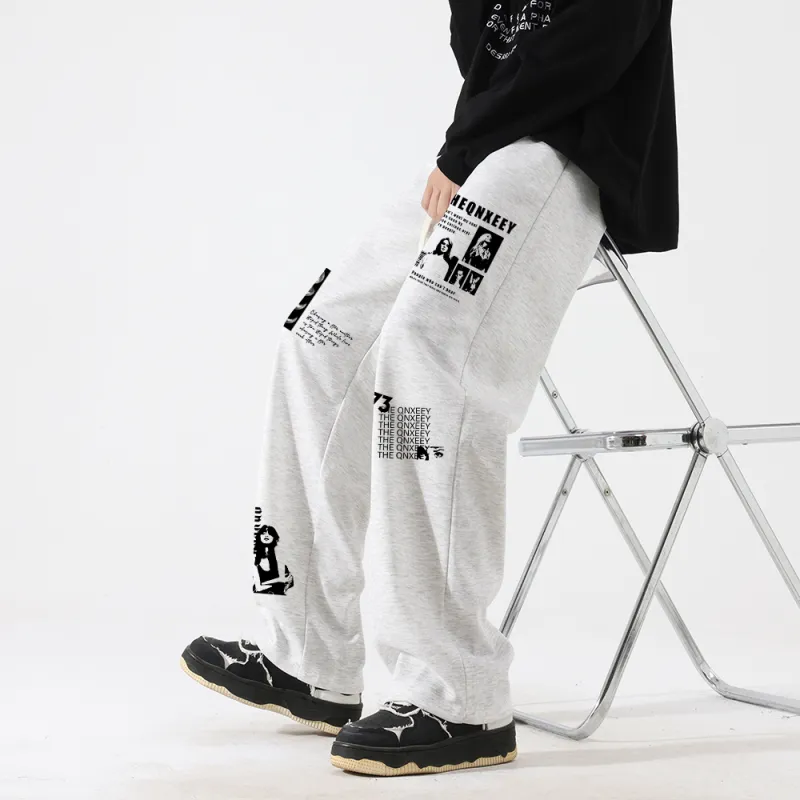 Qnxeey Casual Pants Unisex-13