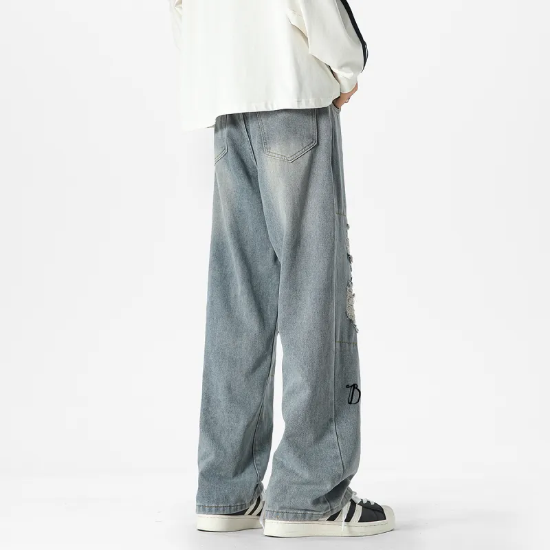 Qnxeey Jeans Unisex-13