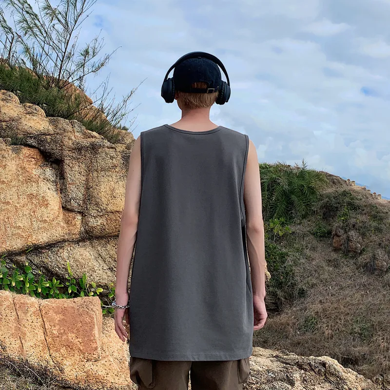 Qnxeey Tank Tops Unisex-19