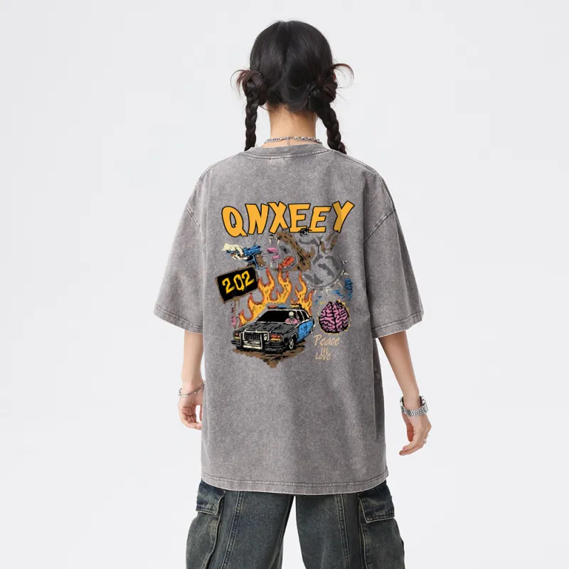 Qnxeey T Shirts Unisex-5