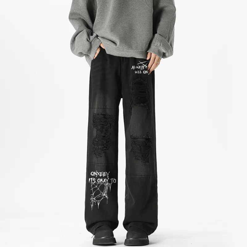 Qnxeey Jeans Unisex-2