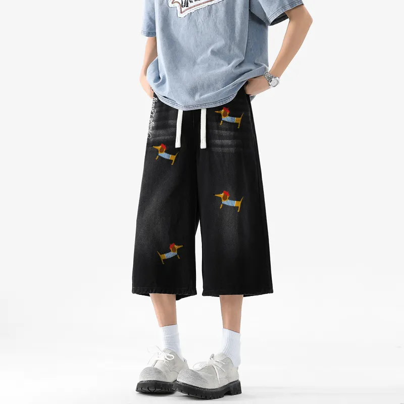 Qnxeey Denim Shorts Unisex-10