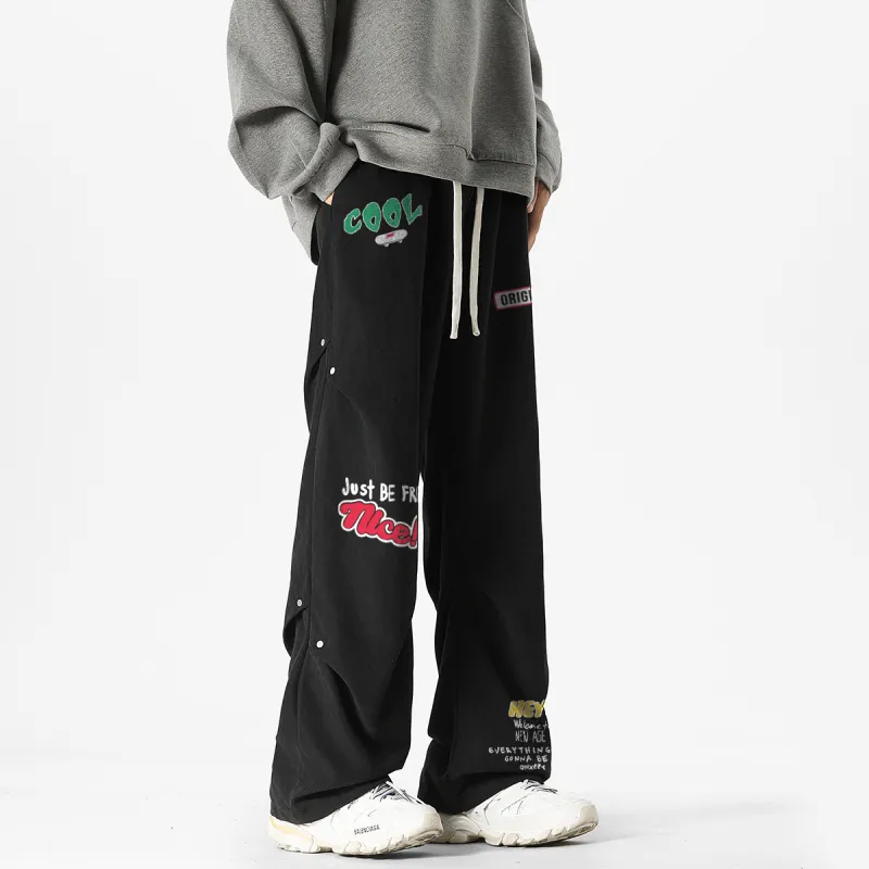 Qnxeey Casual Pants Unisex-5