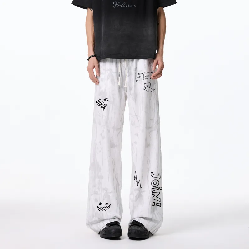 Qnxeey Casual Pants Unisex-8