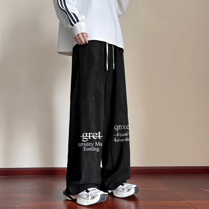 Qnxeey Casual Pants Unisex-11