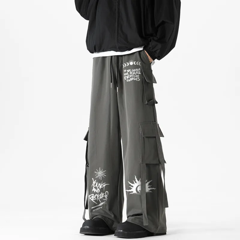 Qnxeey Casual Pants Unisex-18