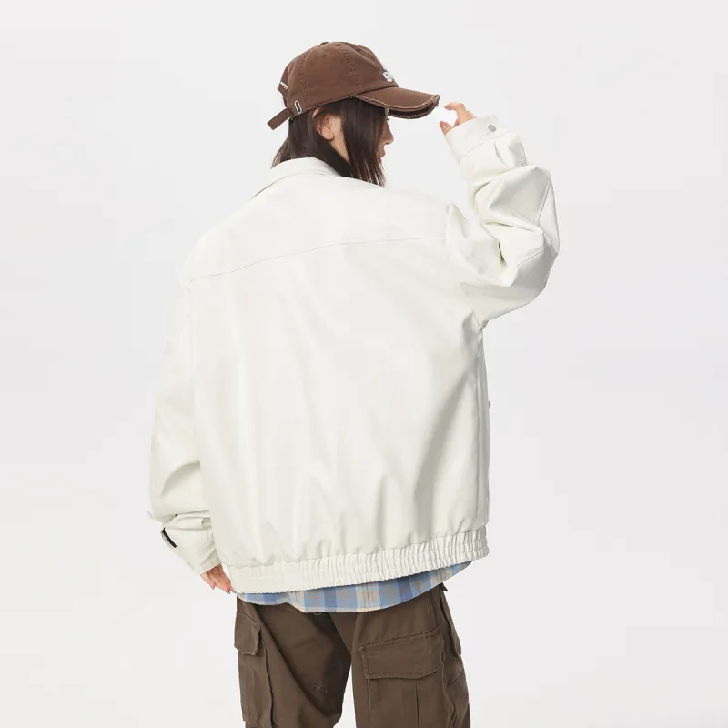 Qnxeey Leather Jackets Unisex-13