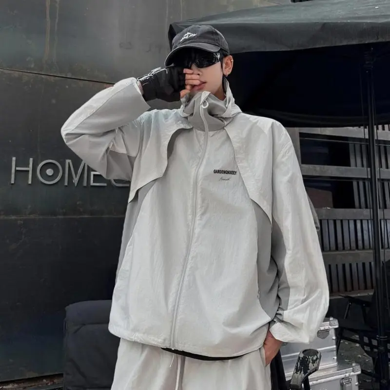 Qnxeey Breathable UV Protection Sun Protection Clothing Unisex-16