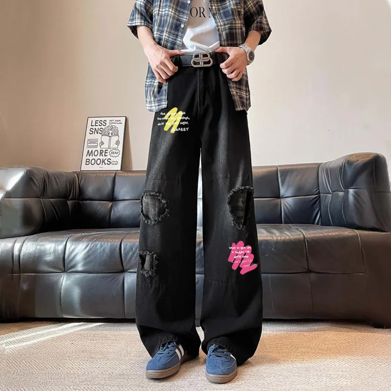 Qnxeey Jeans Unisex-3