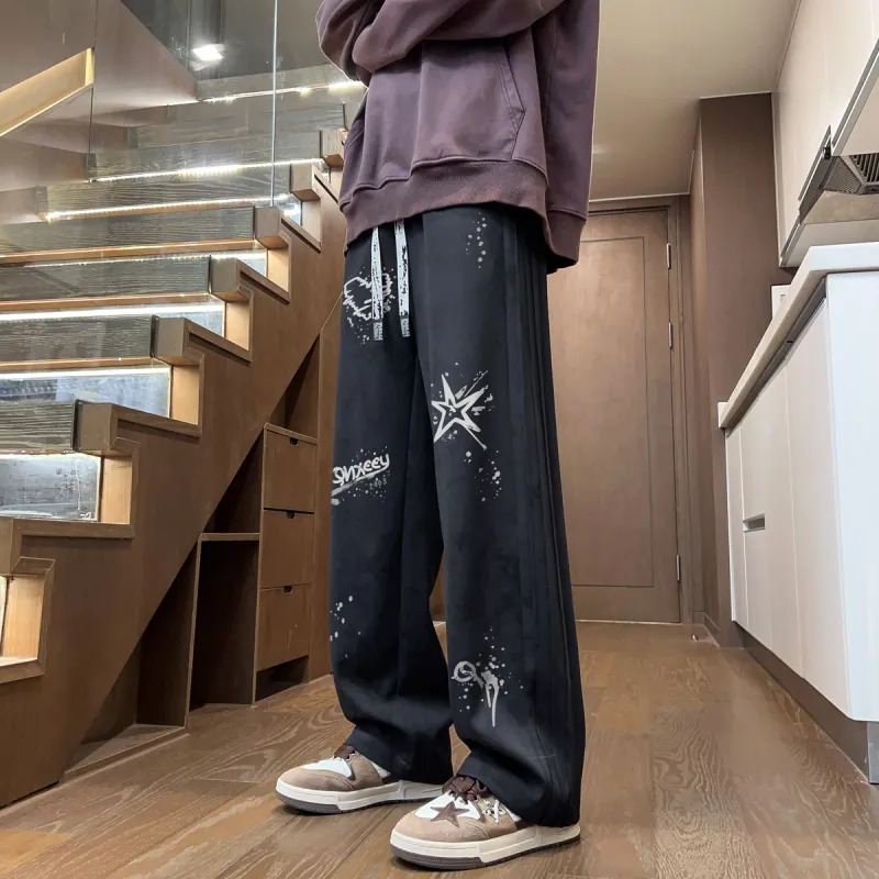 Qnxeey Casual Pants Unisex-2