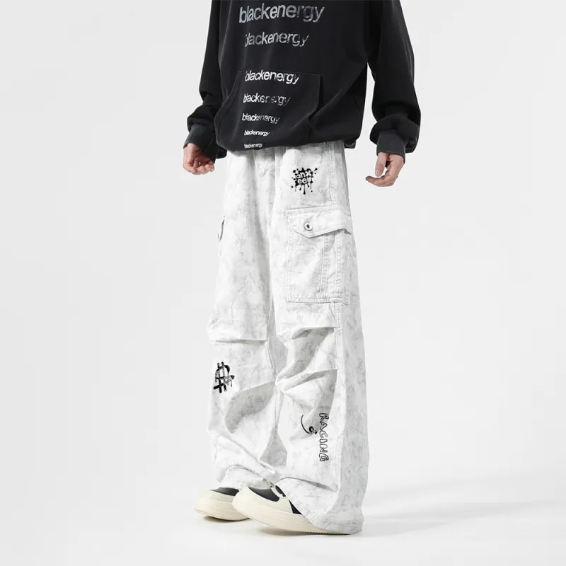 Qnxeey Casual Pants Unisex-14