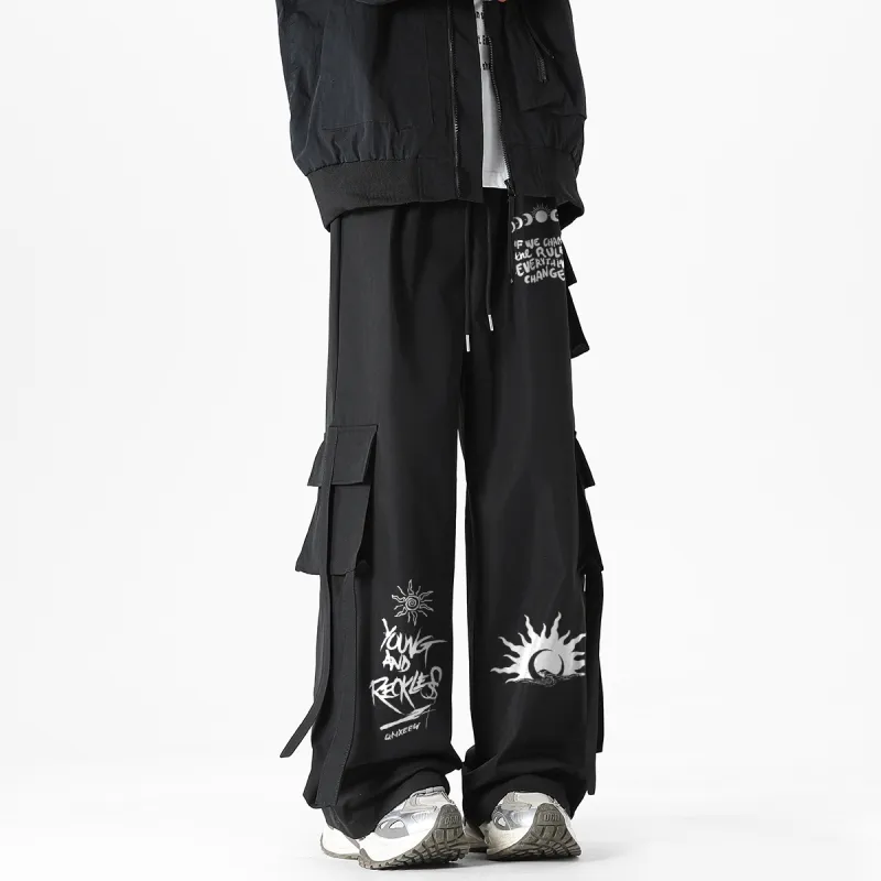 Qnxeey Casual Pants Unisex-5
