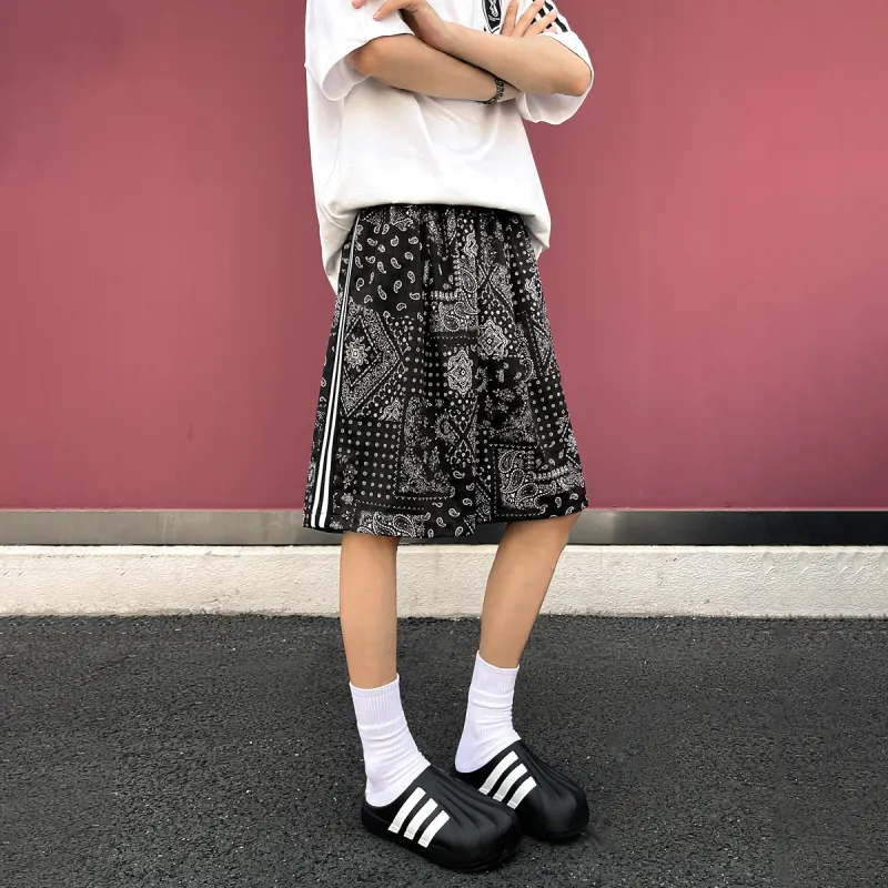 Qnxeey Casual Shorts Unisex Black-3