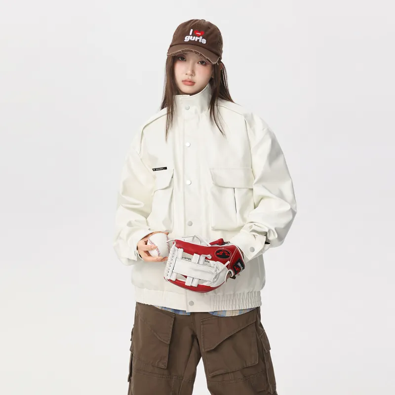 Qnxeey Leather Jackets Unisex-11
