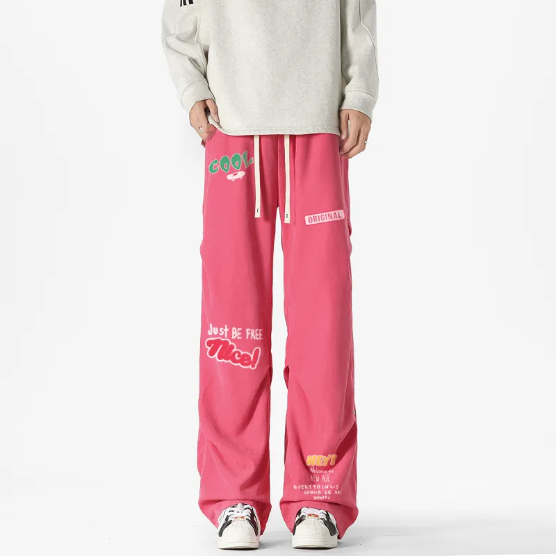 Qnxeey Casual Pants Unisex-17