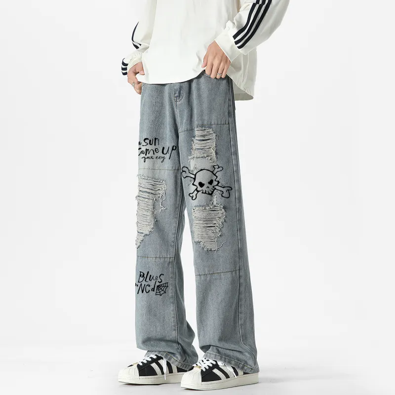 Qnxeey Jeans Unisex-11