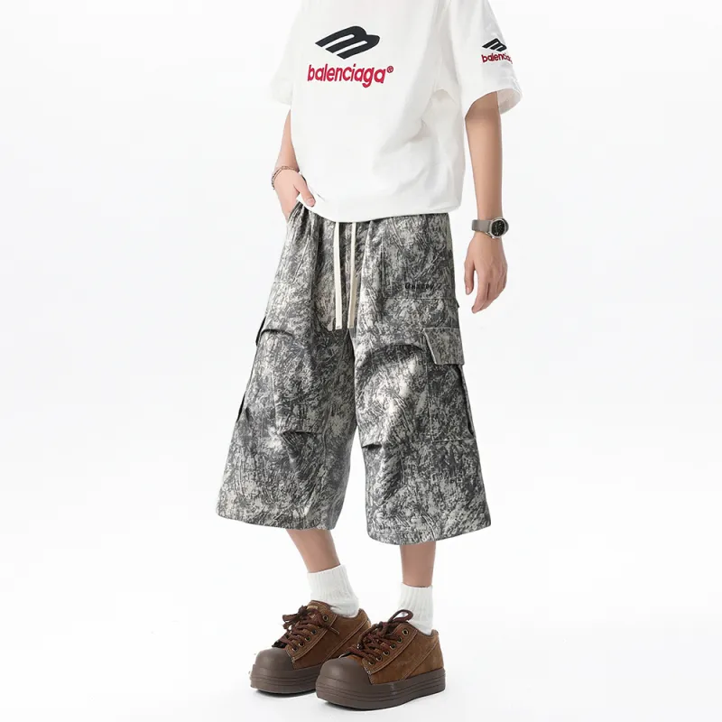 Qnxeey Cargo Shorts Unisex-8