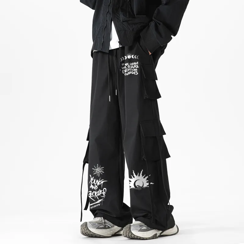 Qnxeey Casual Pants Unisex-4