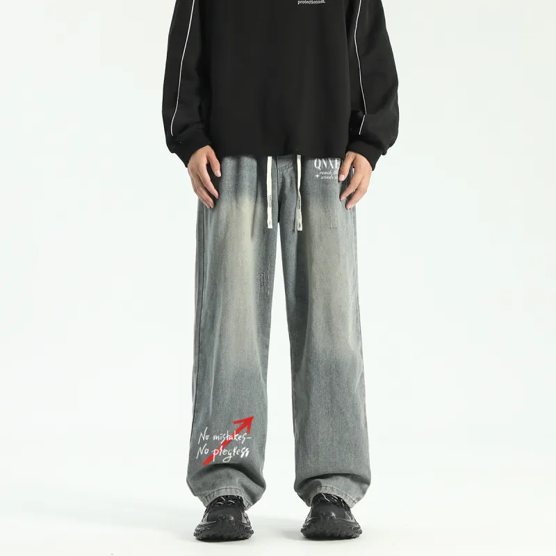 Qnxeey Jeans Unisex-9