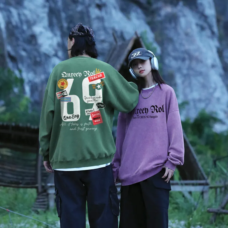 Qnxeey Sweatshirts Unisex-12