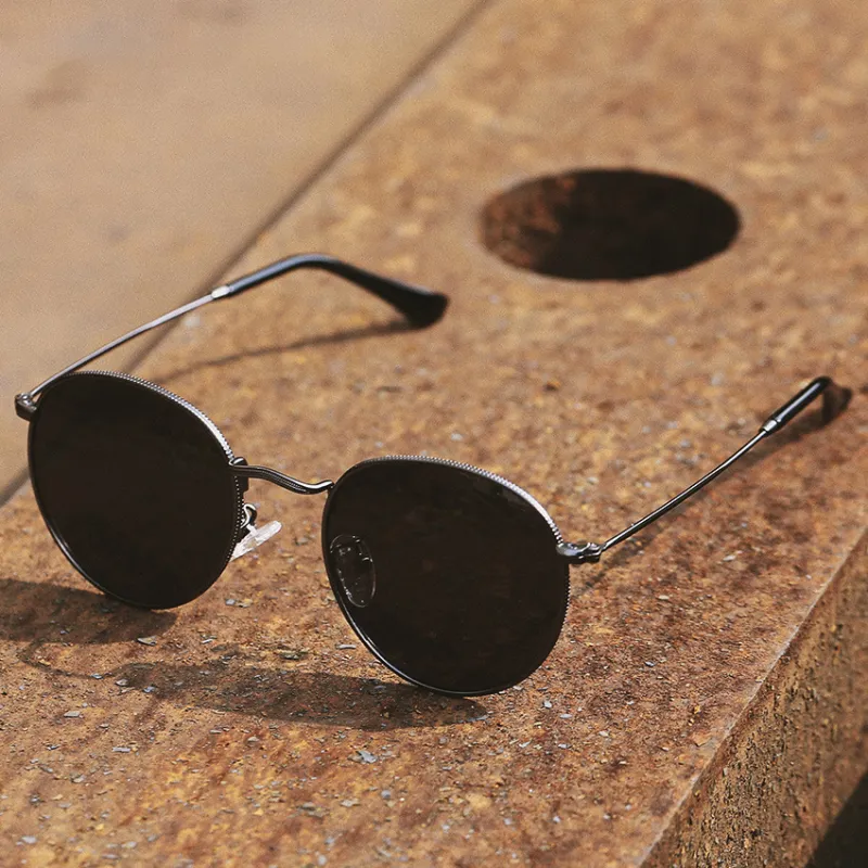 SOMAN Metal Round Sunglasses Unisex-3