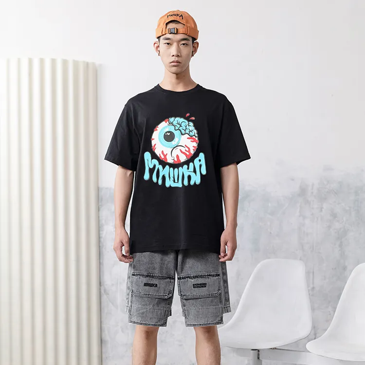 Mishkanyc Drop Shoulder Sleeve 100% Cotton Short-Sleeved T-Shirts Unisex-12