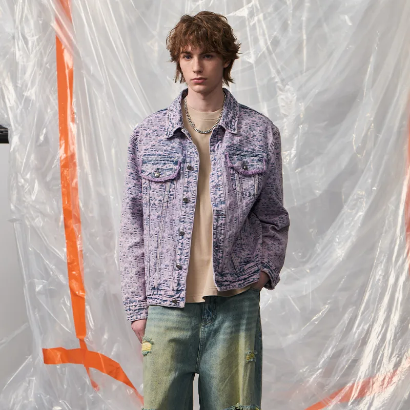 Mishkanyc Denim Jacket Unisex Purple-5