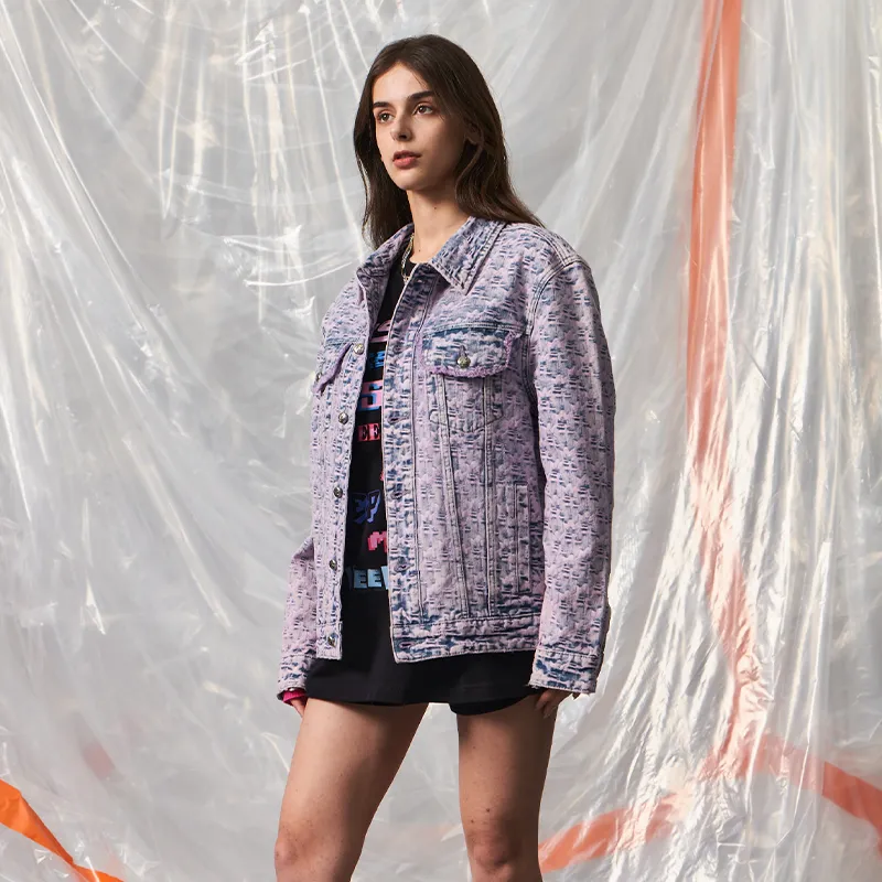 Mishkanyc Denim Jacket Unisex Purple-3