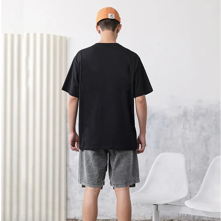Mishkanyc Drop Shoulder Sleeve 100% Cotton Short-Sleeved T-Shirts Unisex-13
