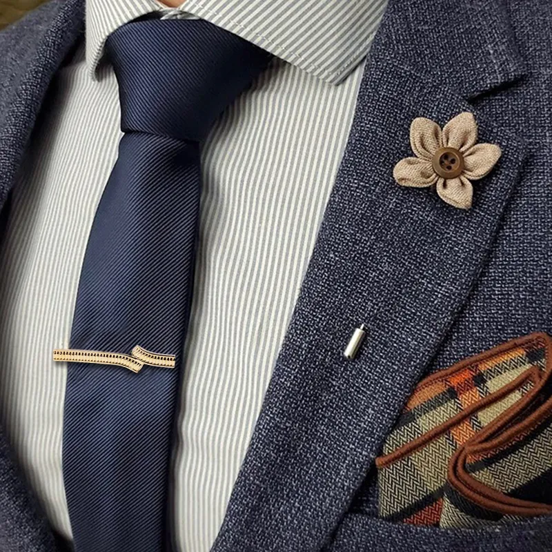 WILLIAM MILTON A Sense Of Design Tie Clip Men's Gold Business Luxury Tie Pin High End Gift Box Set-3