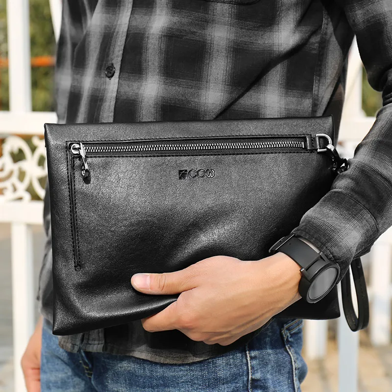 COW Microfiber Synthetic Leather Clutch Regular Men's-3