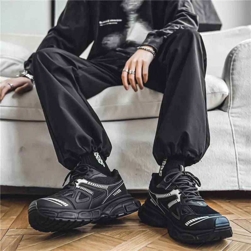 KEKAFU Lightweight Low Top Chunky Sneakers Men's-3
