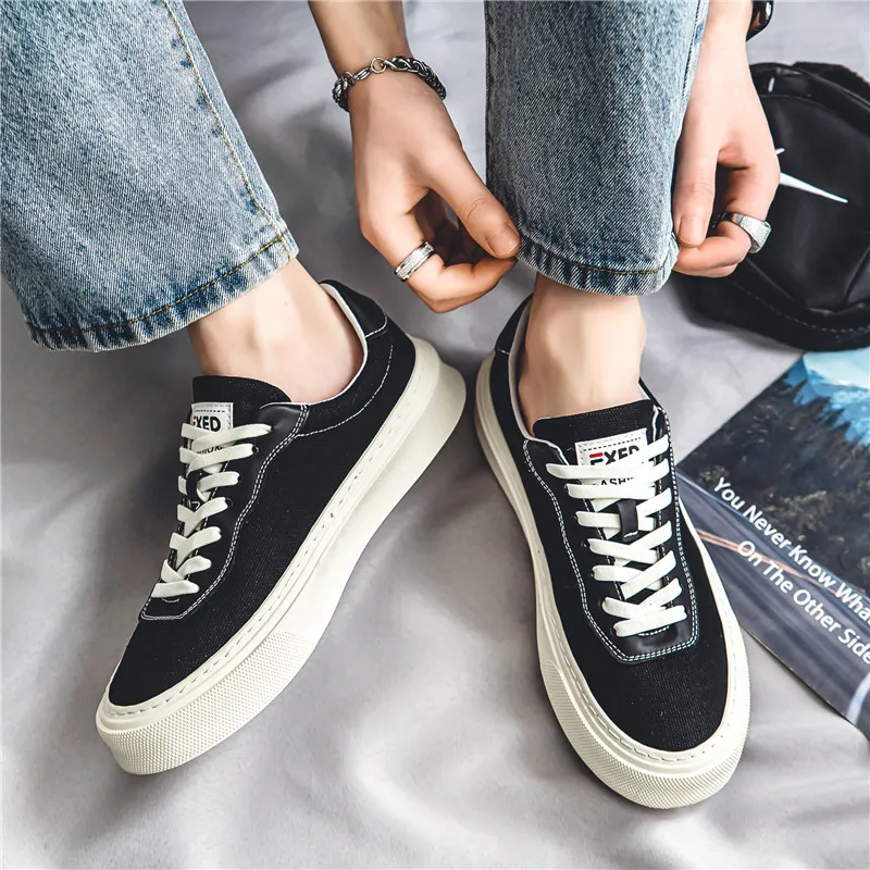 KEKAFU Lightweight Low Top Canvas Shoes Men's-8