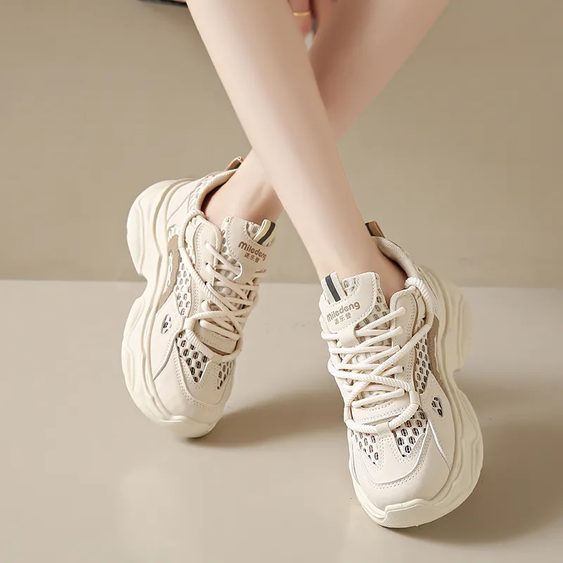 KEKAFU Breathable And Lightweight Low Top Chunky Sneakers Women's-3