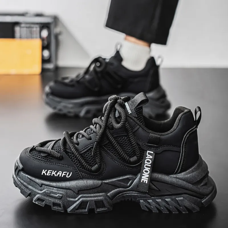 KEKAFU Anti Slip Wear Resistant Low Top Chunky Sneakers Men's-8