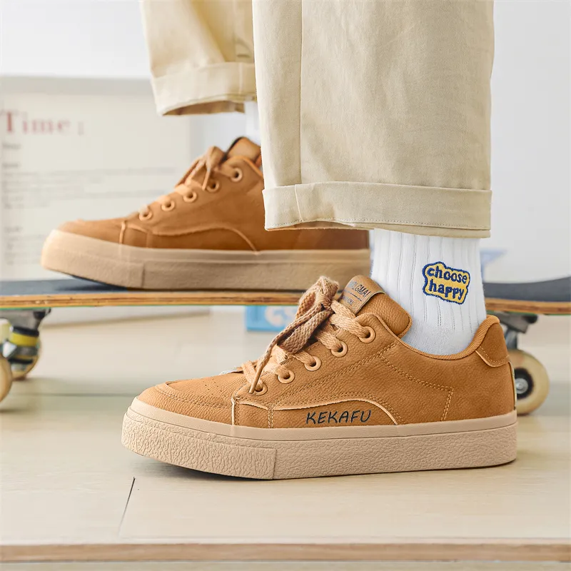 KEKAFU Anti Slip Wear Resistant Low Top Skateboard Shoes Men's-5