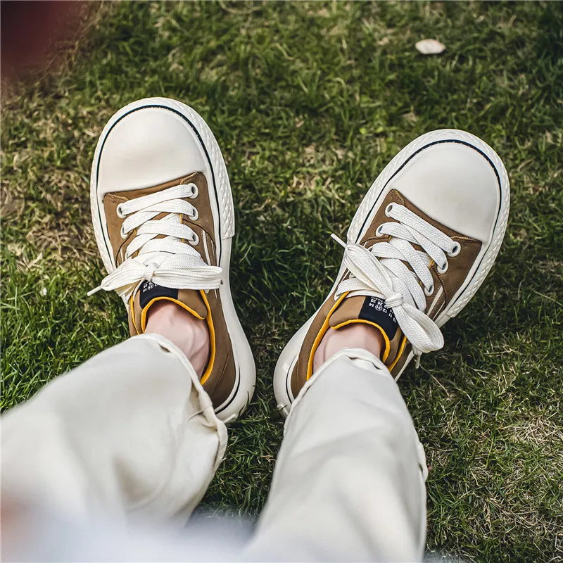 KEKAFU Breathable And Lightweight Low Top Canvas Shoes Men's-4