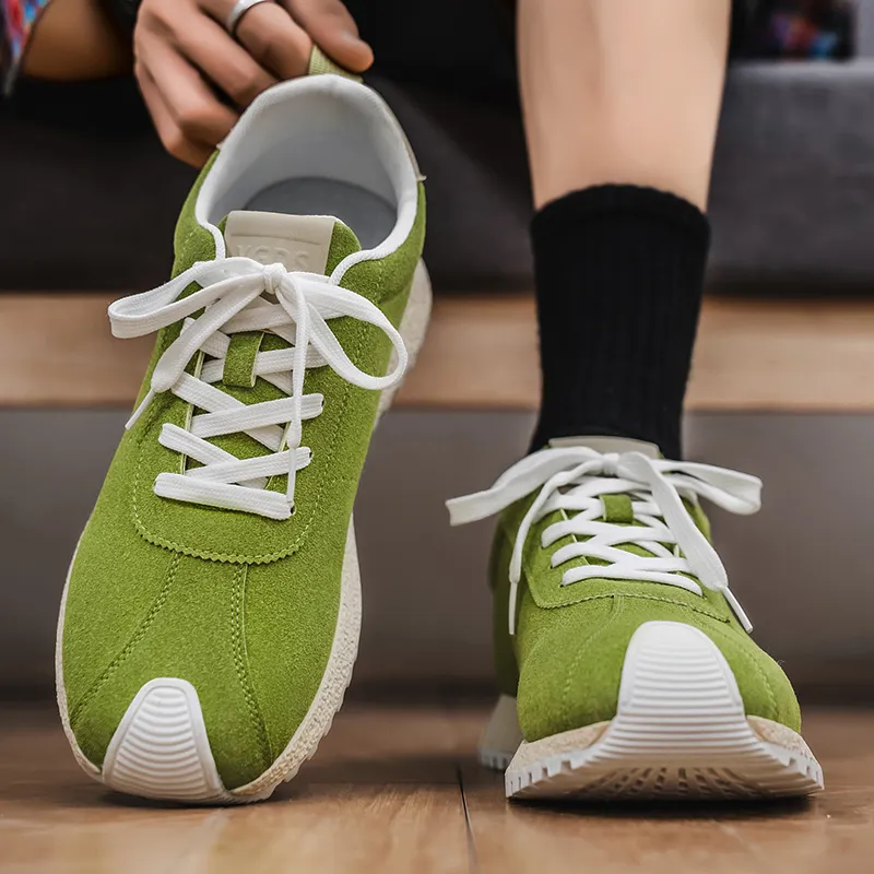 KEKAFU Cushioning, Slip Resistant, Lightweight, Height Enhancing Low Top Casual Shoes Men's-8