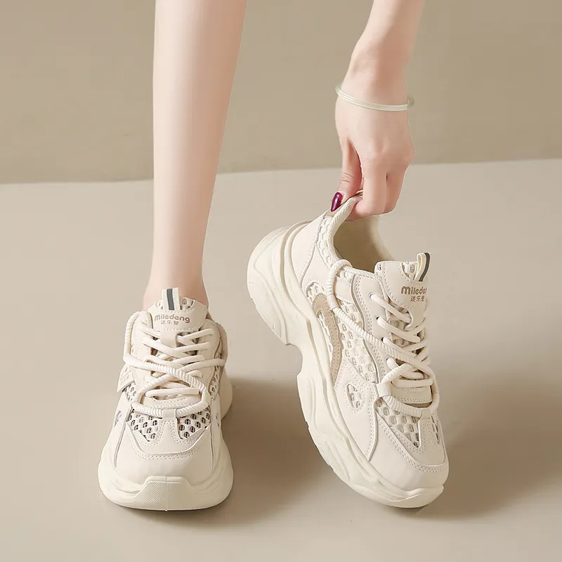 KEKAFU Breathable And Lightweight Low Top Chunky Sneakers Women's-2