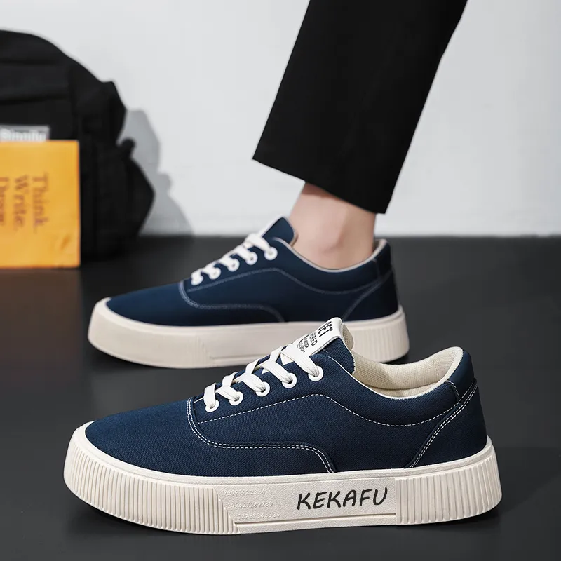 KEKAFU Slip Resistant, Abrasion Resistant, Waterproof Low Top Canvas Shoes Men's-5