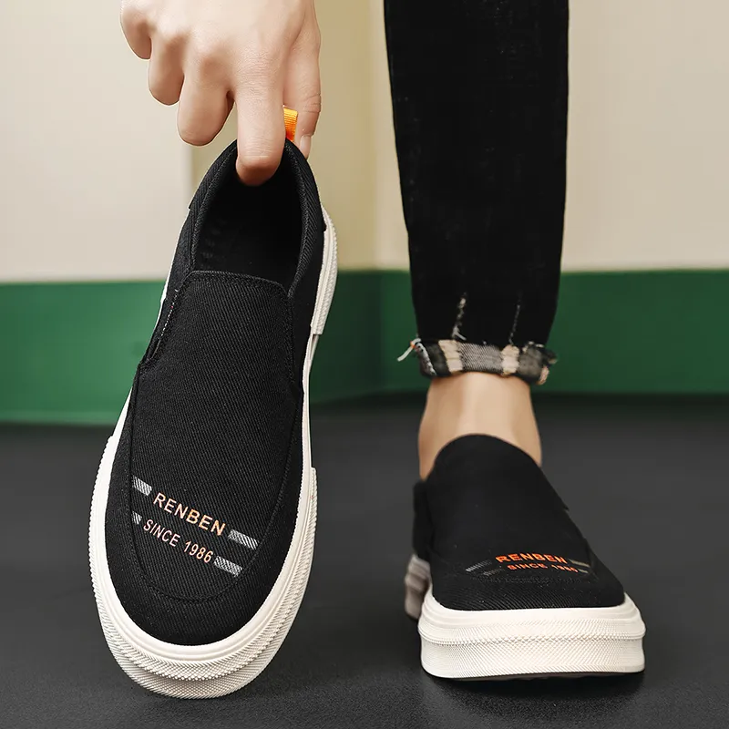 KEKAFU Anti Slip Wear Resistant Low Top Canvas Shoes Men's-2