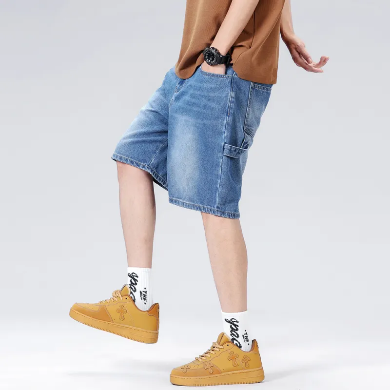 Jeep Pasture Horse Lifestyle Denim Shorts Men's Blue-4