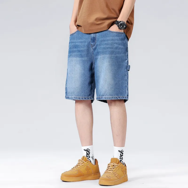Jeep Pasture Horse Lifestyle Denim Shorts Men's Blue-3