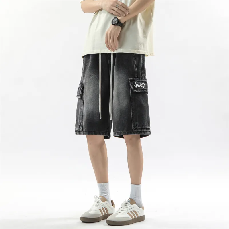 Jeep Pasture Horse Lifestyle Denim Shorts Unisex-11