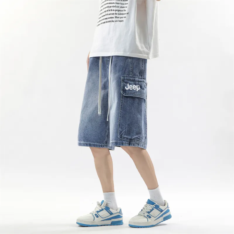 Jeep Pasture Horse Lifestyle Denim Shorts Unisex-4