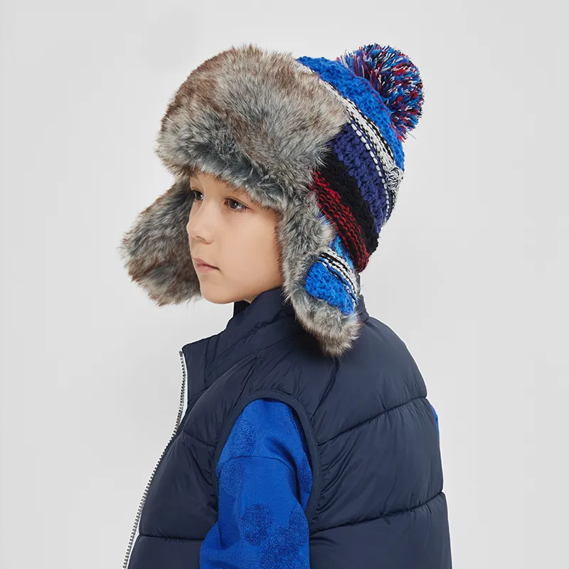 KENMONT Sheep Wool Trapper Hats Kids'-5
