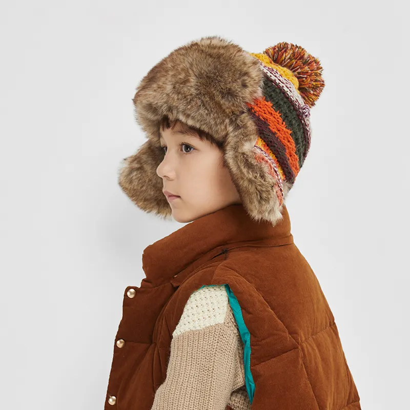 KENMONT Sheep Wool Trapper Hats Kids'-3