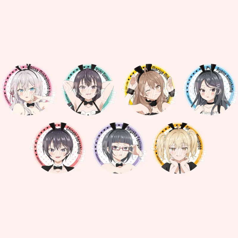 KADOKAWA Alya Sometimes Tells The Truth In Russian Under Her Seat Bunny Girl Ver. Complete 7 Styles Badges-3